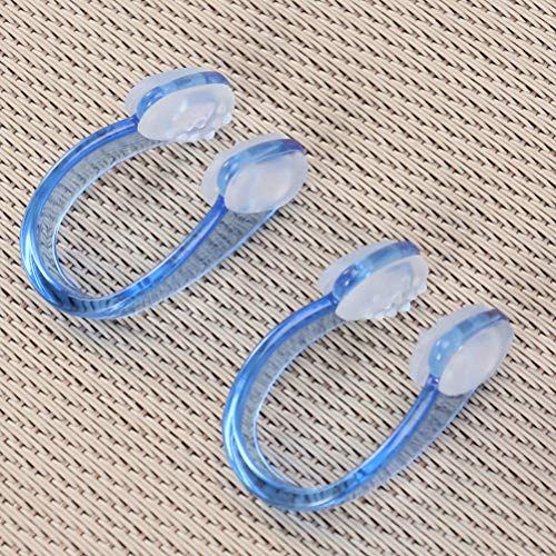 HEALIFTY pinzas nasales accesorios de piscina de silicona protector nasal natación para natación buceo para adultos (3 piezas azul)