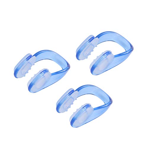 HEALIFTY pinzas nasales accesorios de piscina de silicona protector nasal natación para natación buceo para adultos (3 piezas azul)