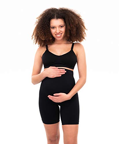 Herzmutter Calzoncillos de Embarazo - Bragas de Maternidad - Pantalones sin Costura - Braguita de premamá - Ropa Interior para Futura mamá - 5520 (M/L, Schwarz, 2X)