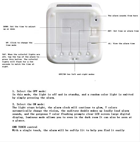 HHIAK666 Ark Survival Plan 7 Color Despertador, Led Quad Bell, Estudiante Y Niño Creativo Regalo para Colorear Despertador 8Cm 22