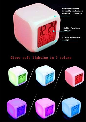 HHIAK666 Ark Survival Plan 7 Color Despertador, Led Quad Bell, Estudiante Y Niño Creativo Regalo para Colorear Despertador 8Cm 22