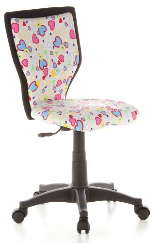 HJH Office Silla Infantil, Algodón, Multicolor (Flowers & Hearts), 40 x 52 x 94 cm