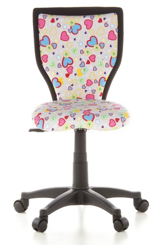 HJH Office Silla Infantil, Algodón, Multicolor (Flowers & Hearts), 40 x 52 x 94 cm