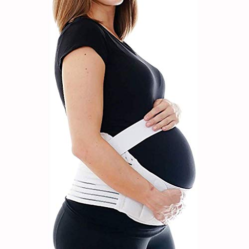 HKD Faja De Embarazo Cinturón De Maternidad Transpirable Apoyo Lumbar Y Abdominal Alivia Dolores De Espalda Durante El Embarazo (Color : White, Size : XXL)