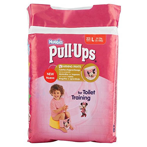 Huggies Pull-Ups Calzoncillos de Aprendizaje para Niña, 22 Unidades, Talla 6 (16-23 kg)