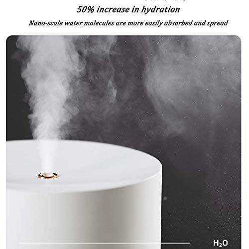 Humidificador, gran capacidad de 780 ml, batería USB2000mAh, fuente de alimentación ultrasónica sin agua, volumen de pulverización 30-50 ml / adecuado para escritorio de automóvil doméstico ,Blanco