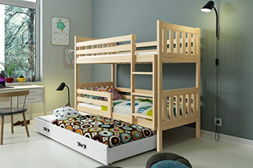 INTERBEDS LITERA Infantil Triple (3 Camas) 190x80, CARINO, colchones incluidos! (Pino)