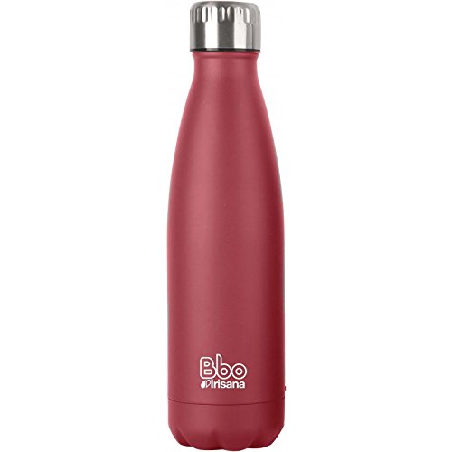 Irisana BBO Botella termo con funda, Rojo, 500 ml