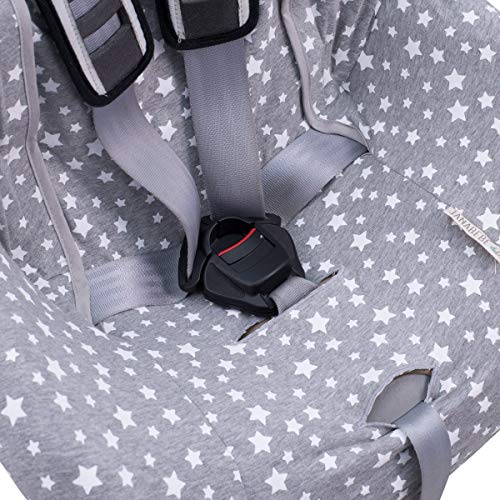 JANABEBE Funda Universal para Silla de Coche Grupo 1-2-3 White Star