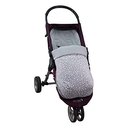 JANABEBE Saco para Baby Jogger City Mini Joolz WHITE STAR, ALGODÓN