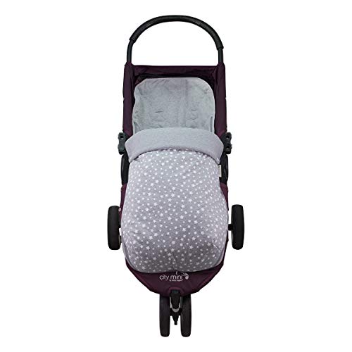 JANABEBE Saco para Baby Jogger City Mini Joolz WHITE STAR, ALGODÓN