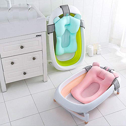 Jary Recién Nacido Cuna Parachoques del baño del bebé del cojín Antideslizante Mat Bañera Cuna Cama for niños bebé Cuna Nido Protector de los niños Cama el Dormir Viajes, B li (Color : B)