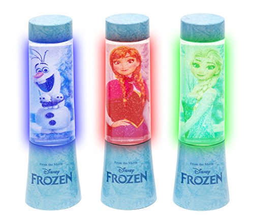 Joy Toy 68894 _ 12 Disney Frozen (Frozen) LED de glitzerlampen en Tube del paquete de pilas, 3 diseños diferentes, 4,5 x 4,5 x 15 cm