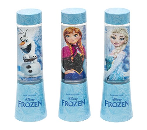 Joy Toy 68894 _ 12 Disney Frozen (Frozen) LED de glitzerlampen en Tube del paquete de pilas, 3 diseños diferentes, 4,5 x 4,5 x 15 cm