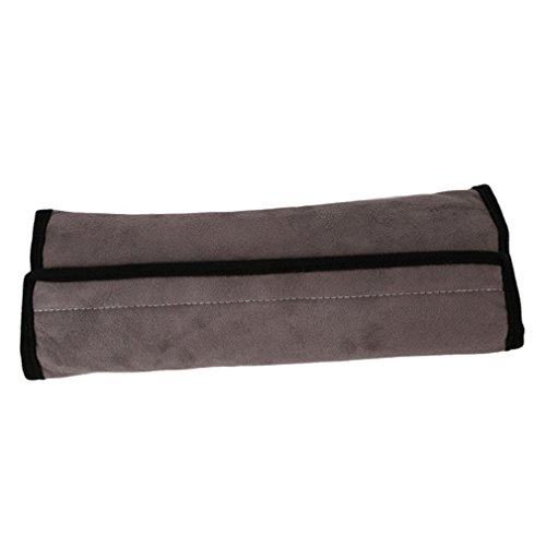 JUNGEN Almohada Bebe Almohadilla Cinturon Seguridad Coche Almohada Cinturón de Seguridad Hombro Almohadillas Proteger Cabeza de Hombro Cojín de Protección para Niños Dormir (Gris)