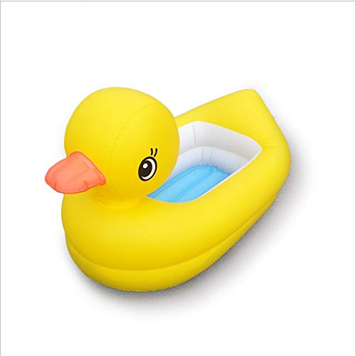 JUNJP Bañera Inflable de Pato Bañera Inflable para bebés, Mini Piscina portátil Lavabo de Ducha Plegable Gruesa y Suave para bebés, Adecuado para bebés de 0-3 años