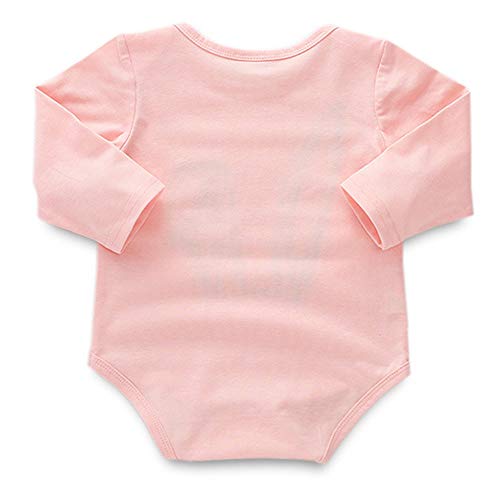 K-youth Ropa Bebé Niña Conjunto Niña Pantalon y Top Fiesta Bebé Niña Niños Mamelucos de Manga Larga de Conejo de impresión Elegante Otoño Ropa para Bebe Niña Recien Nacido (Rosa, 0-6 Meses)