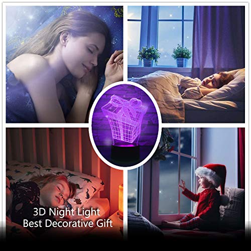 KangYD 3D Night Light Death Hand Prints, lámpara de ilusión LED, regalo para niños, B - Base negra remota (7 colores), Lámpara de noche, Regalo de la suerte, Lámpara de ilusión