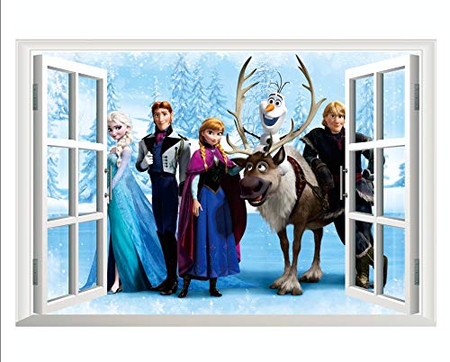 Kibi Stickers Infantiles Frozen Adhesivos Pared Decorativos Pegatinas De Pared Frozen Para La Habitación Niños Decoración De Pared Dormitorio Bebe Pegatinas De Pared Extraíble