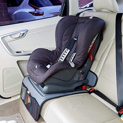 Kid Transit Protectores de asiento de automóvil para asientos infantiles y protector de asiento de bebé resistente compatible con ISOFIX 1 x Protector Gris