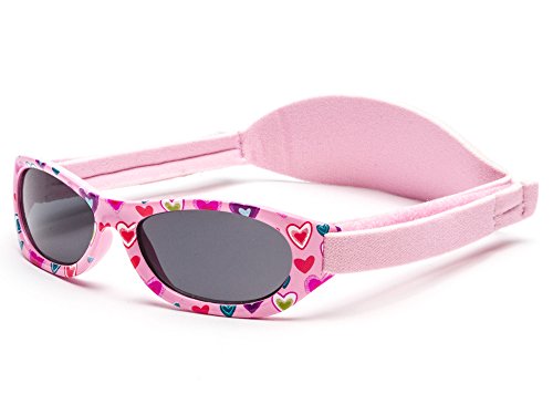 Kiddus Gafas de sol Baby para bebés, NIÑOS Y NIÑAS, desde 0 meses a 2 años, 100% protección UV, MUY CÓMODAS gracias a la SUAVE banda ajustable, el regalo ideal para recién nacidos.