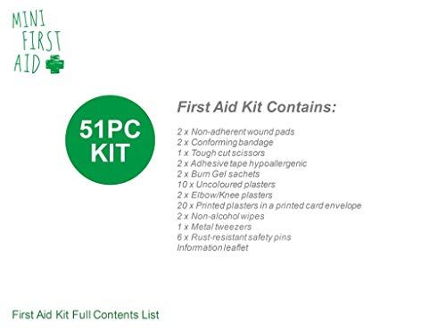 Kit de primeros auxilios Mini First Aid para bebé Perfecto para llevar en el bolso cambiador, el bolso de mano o el coche.