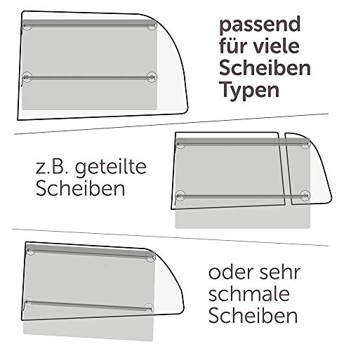 Laloona Protector solar para el coche / Cortina con protección UV, opaca, Tamaño XXL 68 x 50 cm, también para ventanas laterales grandes, color gris antracita