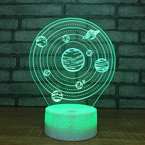 Lámpara de iluminación para bebés, luz nocturna 3d, interfaz inteligente creativa cósmica al por mayor Base blanca accesorios preciosos niñas niños decoración del dormitorio mejores regalos decoración