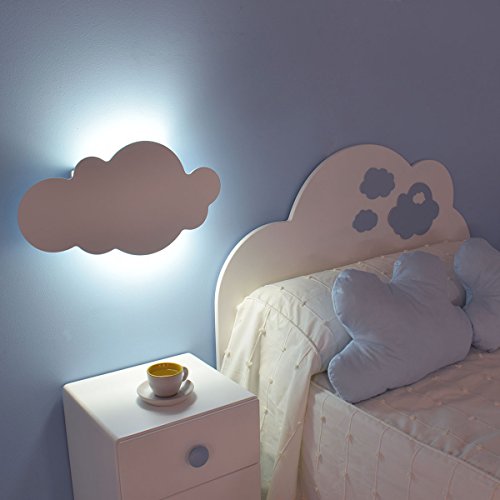 Lampara de pared infantil Nube (Blanco)