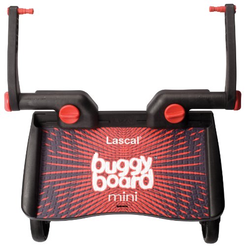 Lascal 2850 - Buggy Board Mini - Tabla con ruedas para carrito, color rojo y negro