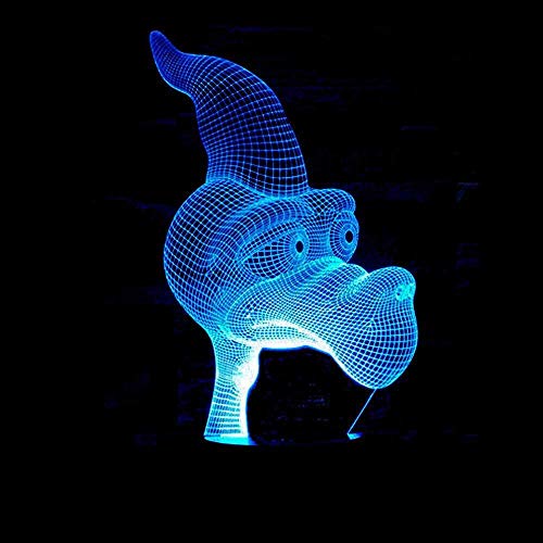 Laser Cut Bluetooth App 3D Vision LED Night Light 7 y 16M Color USB Pterosaurios Tienda familiar Ambiente romántico niños amigos regalos de vacaciones