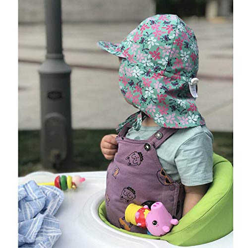 Lazzon Sombrero de Sol para Bebé Niños Niñas Verano Anti-UV Gorro De Playa con Ajustable Correa De La Barbilla