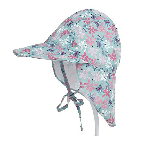 Lazzon Sombrero de Sol para Bebé Niños Niñas Verano Anti-UV Gorro De Playa con Ajustable Correa De La Barbilla