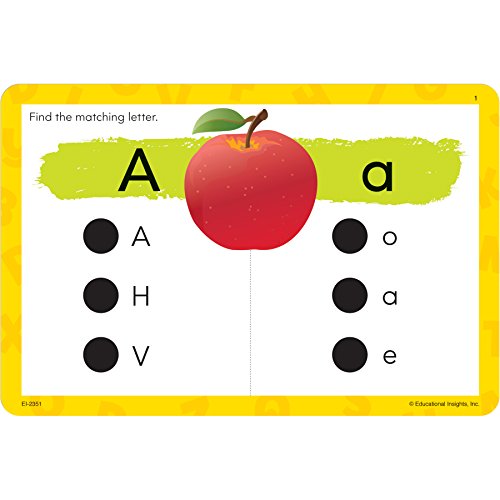 Learning Resources- Tarjetas Hot Dots Jr. para Practicar el Alfabeto, Color (EI-2351)