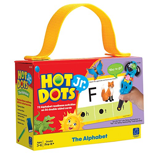 Learning Resources- Tarjetas Hot Dots Jr. para Practicar el Alfabeto, Color (EI-2351)