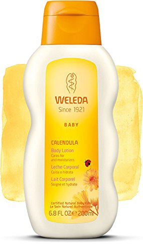 Leche Corporal de Caléndula, hidrata y calma - Weleda (200 ml) - Se envía con: muestra gratis y una tarjeta superbonita que puedes usar como marca-páginas!