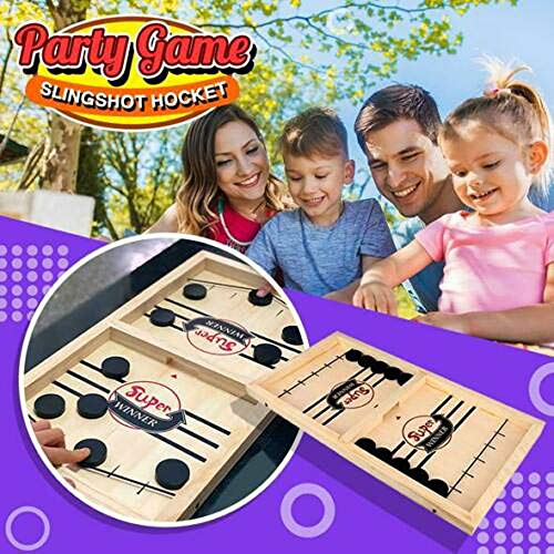 Leepesx Bouncing Chess Hockey Game Slingshot Board Game Juego Interactivo Entre Padres e Hijos Juegos de Escritorio para 2 Jugadores Juego de Mesa Juego de Mesa para Interior