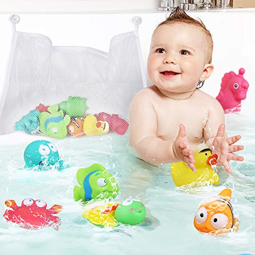 Lehoo Castle Juguetes de baño Bebe, Juguetes Bañera Flotante con Juegos de Pesca, Juguetes Piscina para Niño con Bolsa de Almacenamiento