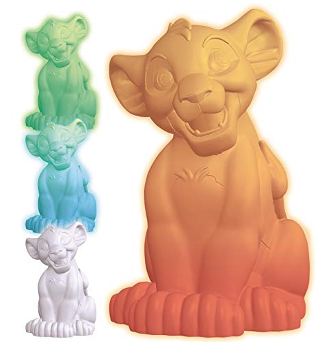 LEXIBOOK- Disney El Rey León-Luz Nocturna de Simba, lamparita de Noche, quitamiedos niños NLJ105AN Niños-Nlj105An, Multicolor, Talla Única