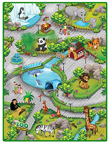 Liberty House Toys- Multi-Coloured Children's 3Duplay Activity Play Mat Zoo Alfombra Interactiva 3D, Multicolor (657027)