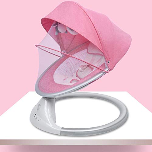 LIICC Silla eléctrica de bebé Shaker Silla Cuna eléctrica recién Nacida Inteligente Cómoda Mecedora Adecuada para 0-3 años,Pink