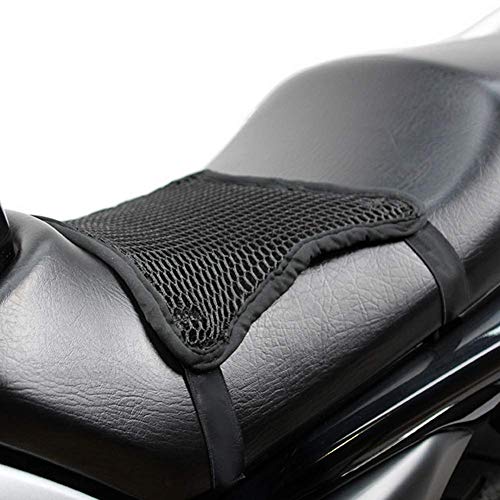 Lounayy Funda De Asiento Cool De Motocicleta Moda Basica Protector De Cojín De Tela De Malla 3D Universal Funda De Asiento Resistente Al Calor Cojín De Malla De Malla Transpirable Accesorios De Motoci