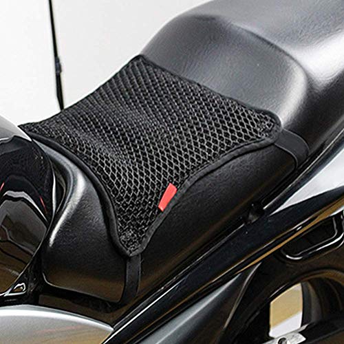 Lounayy Funda De Asiento Cool De Motocicleta Moda Basica Protector De Cojín De Tela De Malla 3D Universal Funda De Asiento Resistente Al Calor Cojín De Malla De Malla Transpirable Accesorios De Motoci