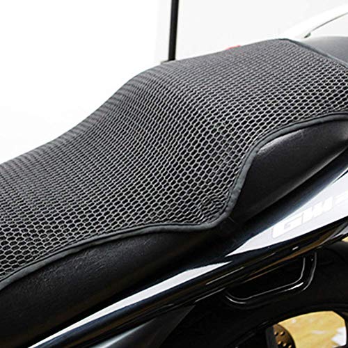 Lounayy Funda De Asiento Cool De Motocicleta Moda Basica Protector De Cojín De Tela De Malla 3D Universal Funda De Asiento Resistente Al Calor Cojín De Malla De Malla Transpirable Accesorios De Motoci