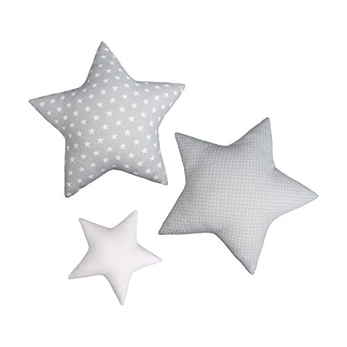 Lulando - 3 almohadas estrellas, 3 Cojines Estrellas