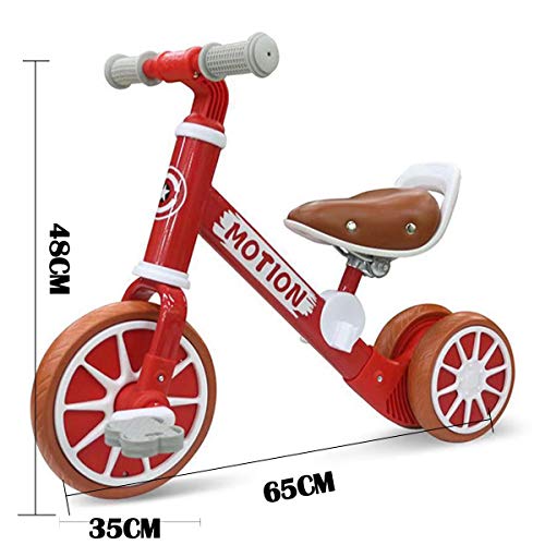 MAGO Triciclo infantil multifunción Bike Balance Adecuado for 2-5 bebé de los años Ejercicio Montar dos en uno envío de regalos de Navidad de los niños (Color : Red)