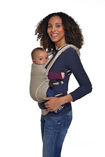 manduca First Baby Carrier > PureCotton < Mochila Portabebe Ergonomica, Algodón Orgánico, Extensión de Espalda Patentada, para Recién Nacidos y Bebés de 3,5 a 20 kg (PureCotton (modelo obsoleto), DesertStand (beige))