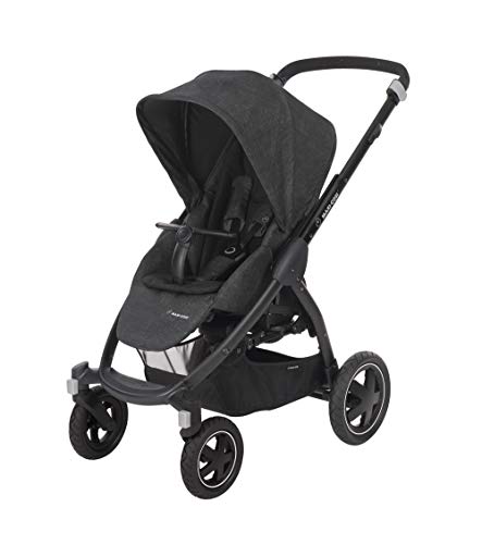 Maxi-Cosi 1224710111 Stella - Silla de paseo con capota grande y ruedas para exteriores, color negro