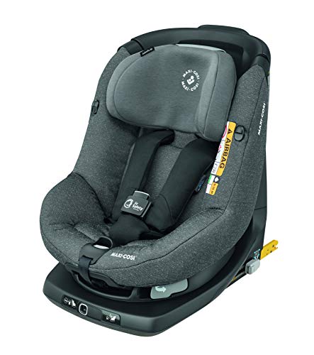 Maxi-Cosi AXISSFIX AIR 'Sparkling Grey' - Silla de auto giratoria i-Size desde los 61 hasta los 105 cm, grupo 1, unisex, color sparkling grey