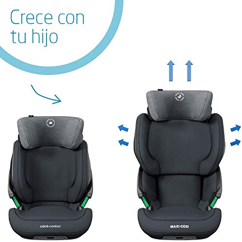 Maxi-Cosi Kore Silla de coche grupo 2/3 isofix I-Size, 15-36 kg, Protección lateral superior, crece con el niño desde 4 hasta 12 años, color Authentic Graphite